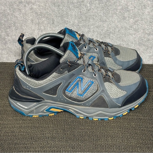 New Balance 481 V3 Trail Running Athletic Shoes-Gray/Blue/Yellow-Men Size 8.5 - Picture 1 of 10